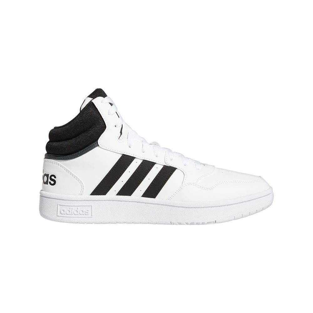 Tenis Hombre Adidas Hoops 3.0 Corte Medio - Blanco