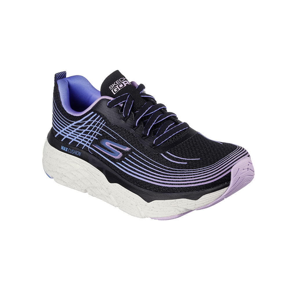 Tenis Mujer Skechers Max CushioningElite - Negro - Morado