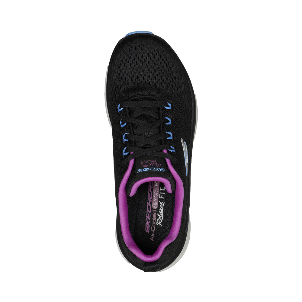 Tenis Running Skechers D'Lux Walker - Fresh Finesse - Negro