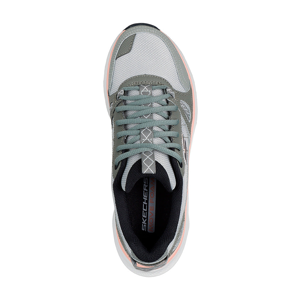 Tenis Skechers Mujer Ridge Oak - Gris - Blanco