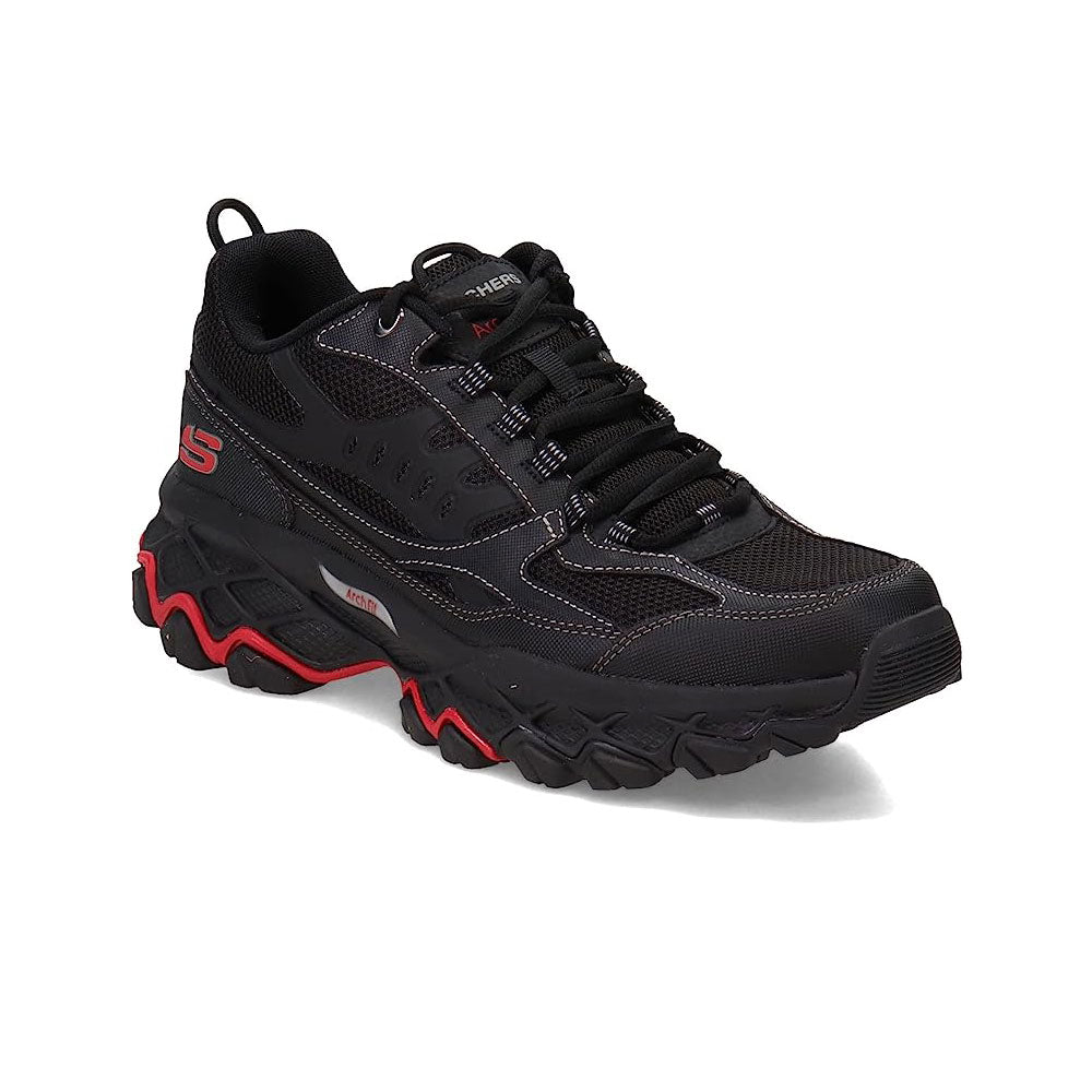 Tenis Hombre Skechers Arch FitAkhidime - Negro-Rojo