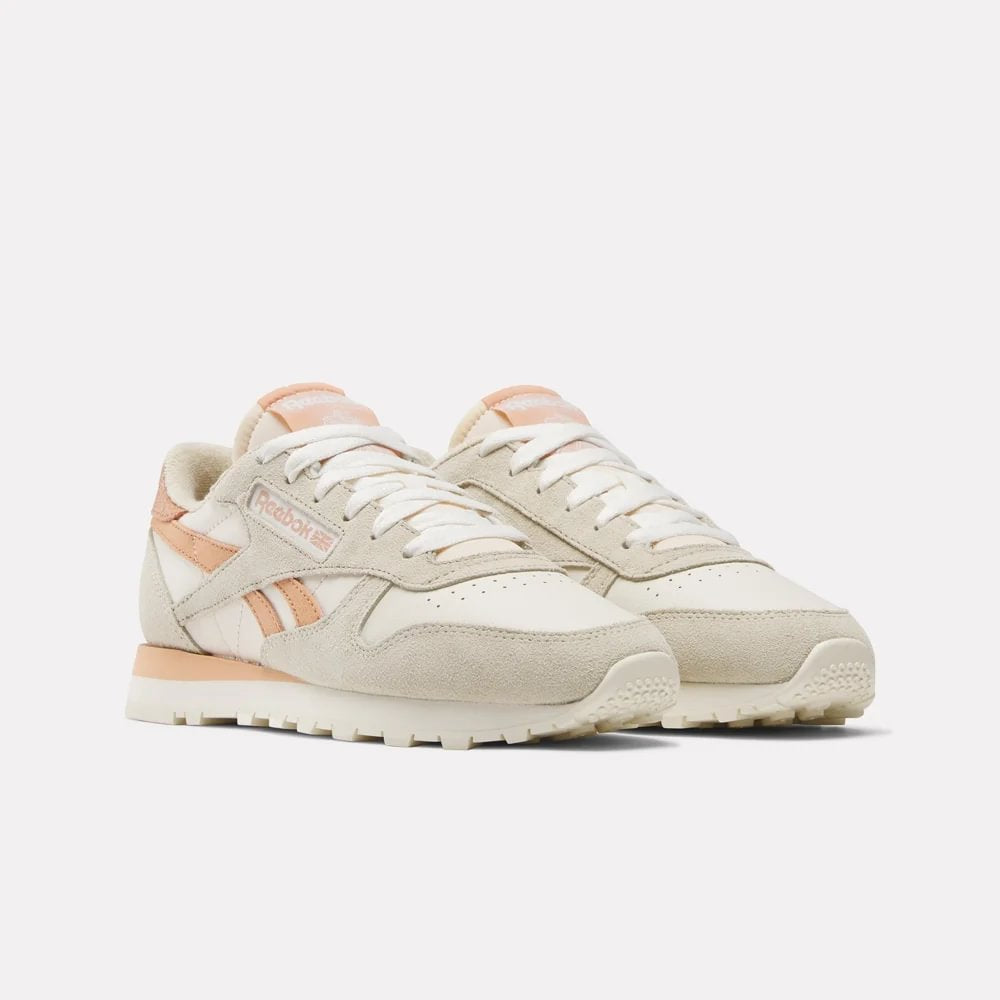 Tenis Reebok Mujer Classic Leather - Beige - Blanco