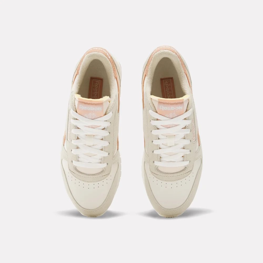 Tenis Reebok Mujer Classic Leather - Beige - Blanco