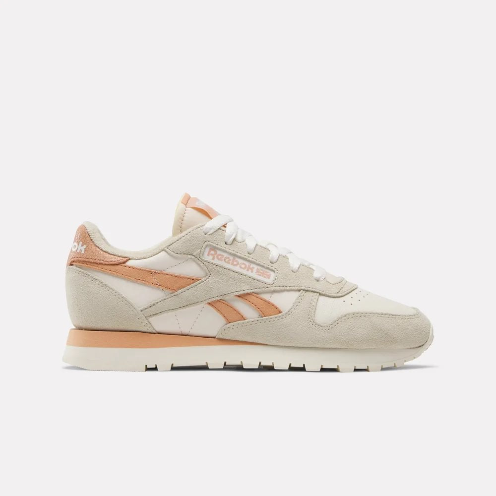 Tenis Reebok Mujer Classic Leather - Beige - Blanco