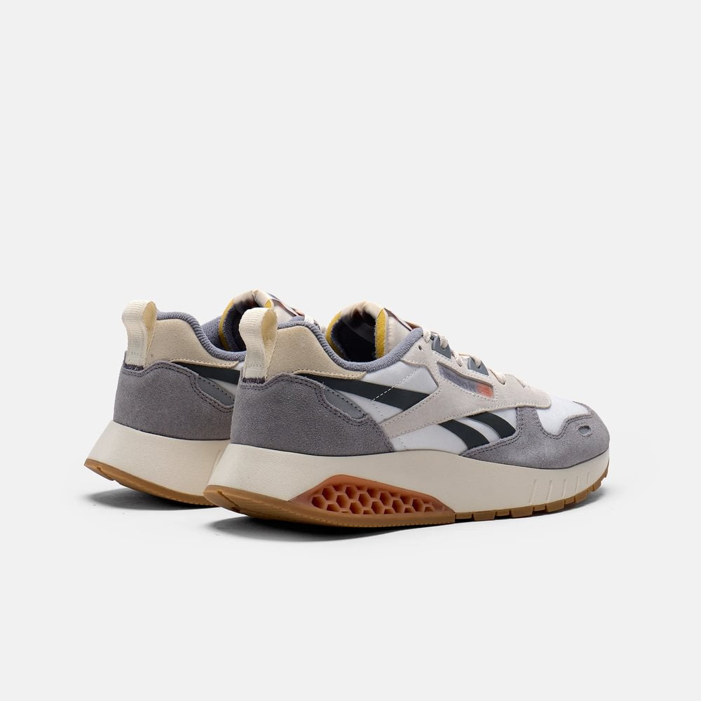 Tenis Reebok Hombre Classisc Leather Hexalite - Blanco-Gris