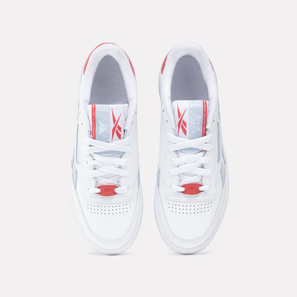 Tenis Mujer Reebok Club C Revenge - Blanco-Rojo