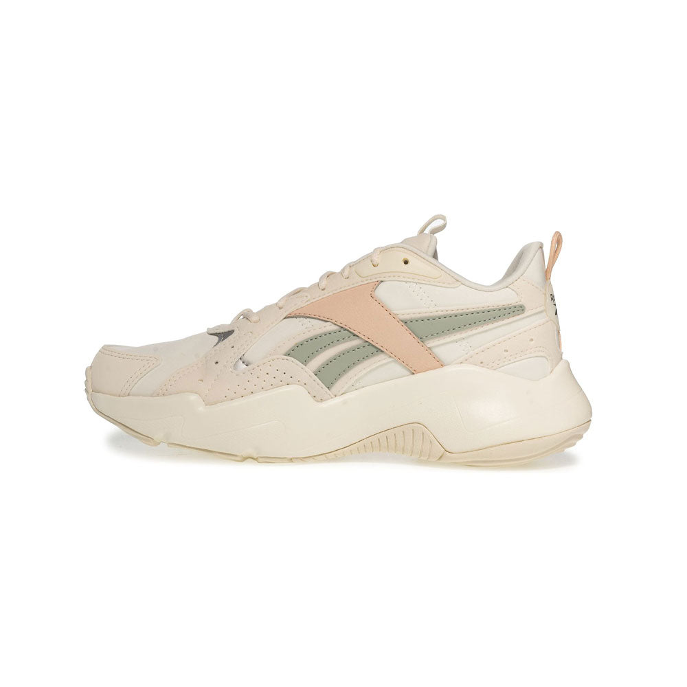 Tenis Mujer Reebok Restyle Turbo- Beige-Blanco