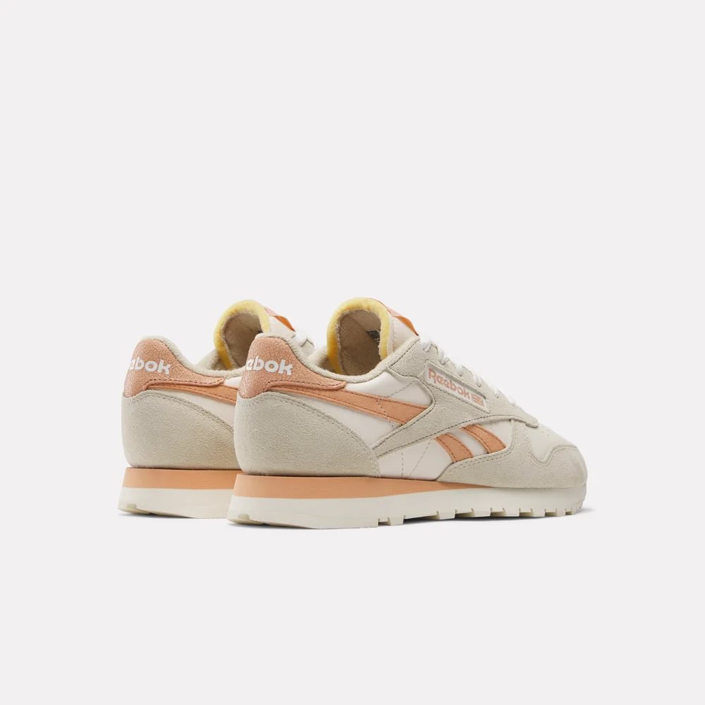 Tenis Reebok Mujer Classic Leather - Beige - Blanco