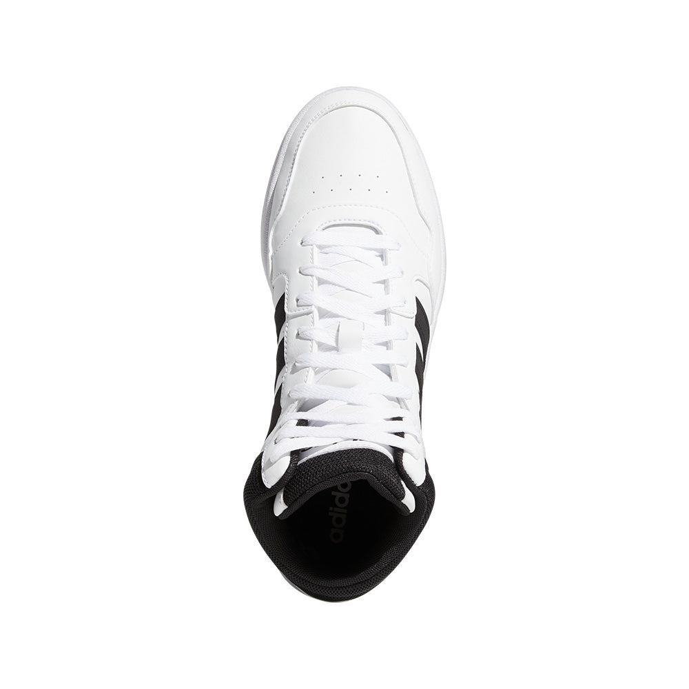 Tenis Hombre Adidas Hoops 3.0 Corte Medio - Blanco