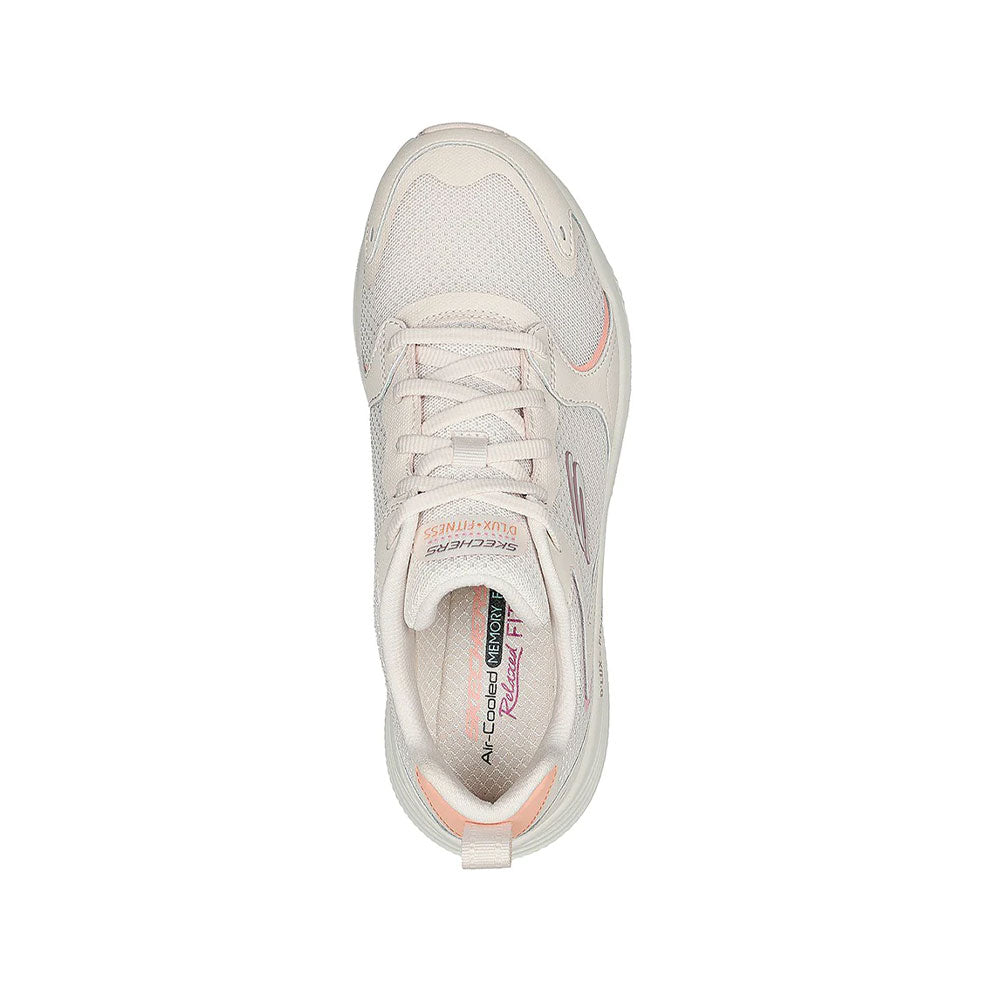 Tenis Mujer Skechers Dlux Fitness - Blanco-Rosado