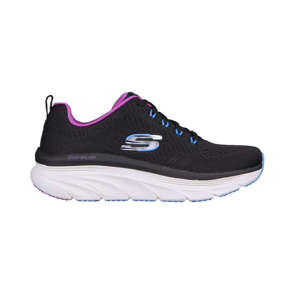 Tenis Running Skechers D'Lux Walker - Fresh Finesse - Negro