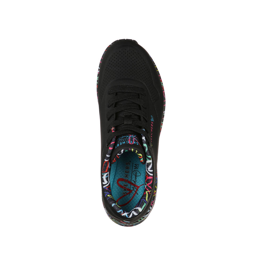 Tenis Mujer Skechers Uno LovingLove - Negro - Multicolor