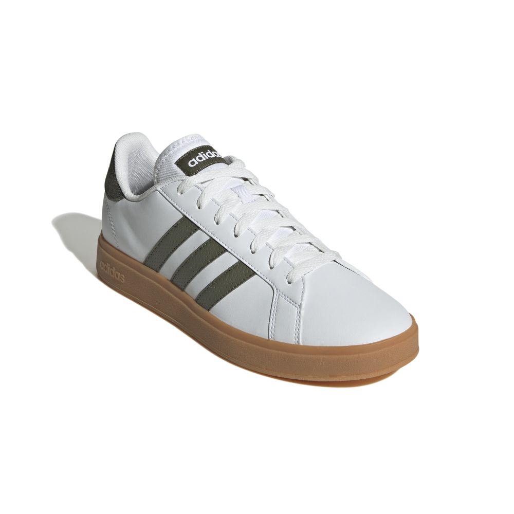 Tenis Hombre adidas Grand Court Base - Blanco-Verde