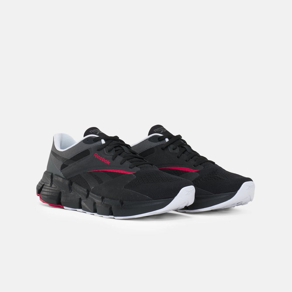 Tenis Reebok Hombre Zig Dynamica 5 - Negro - Rojo