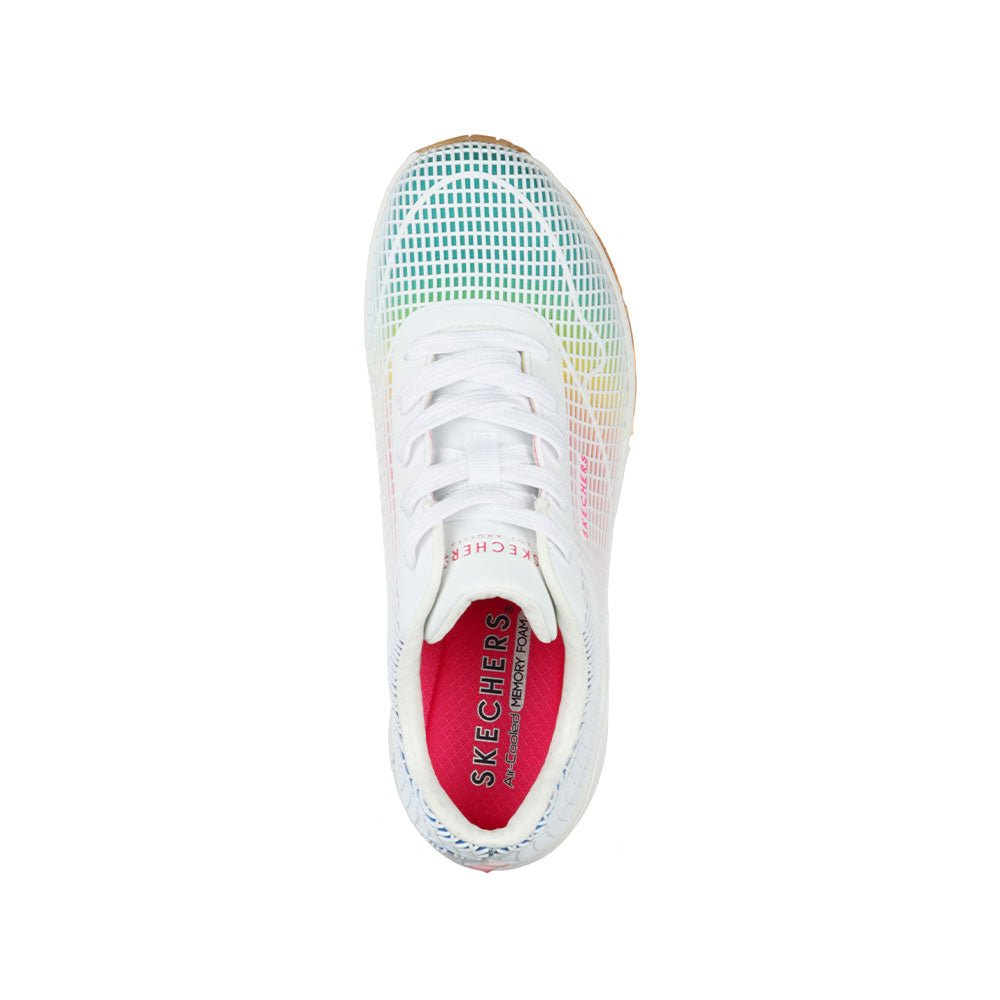 Tenis Mujer Skechers Uno EyeCatching - Blanco - Multicolor