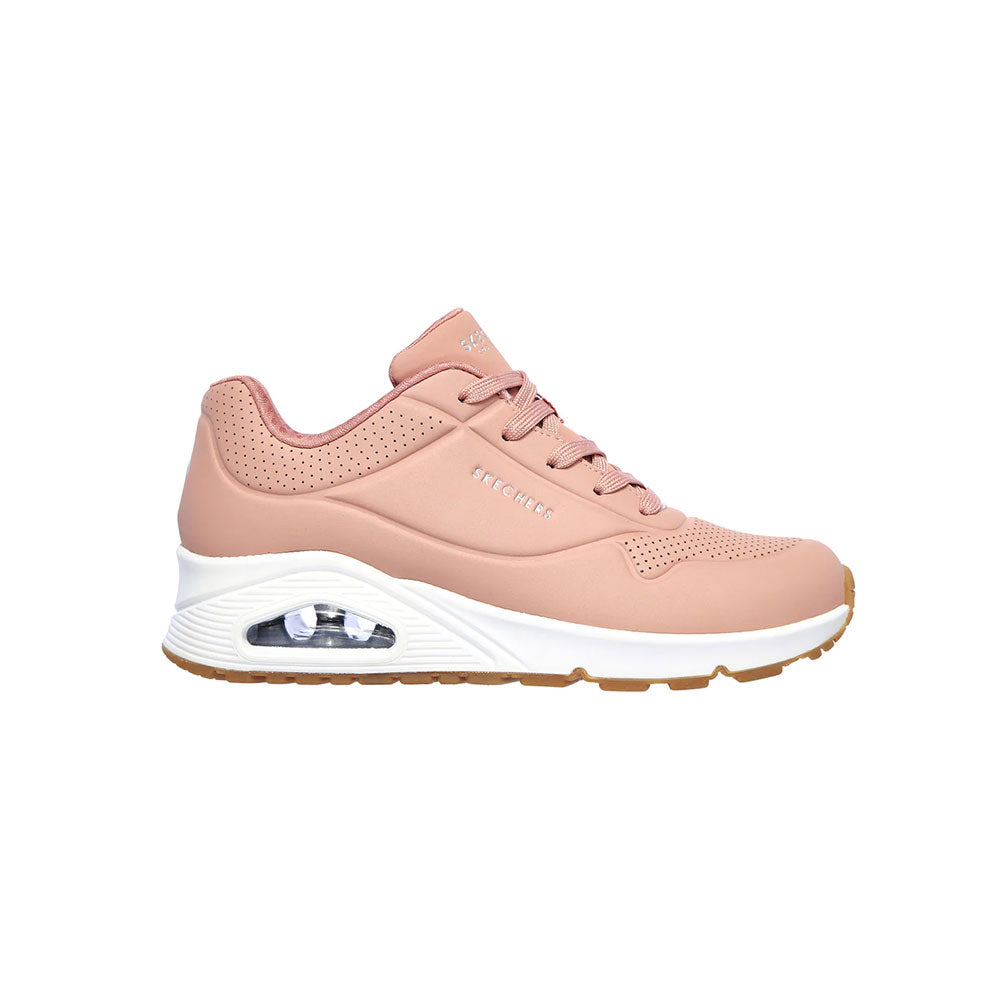 Tenis Mujer Skechers Street Uno - Stand on Air - Rosado-Blanco
