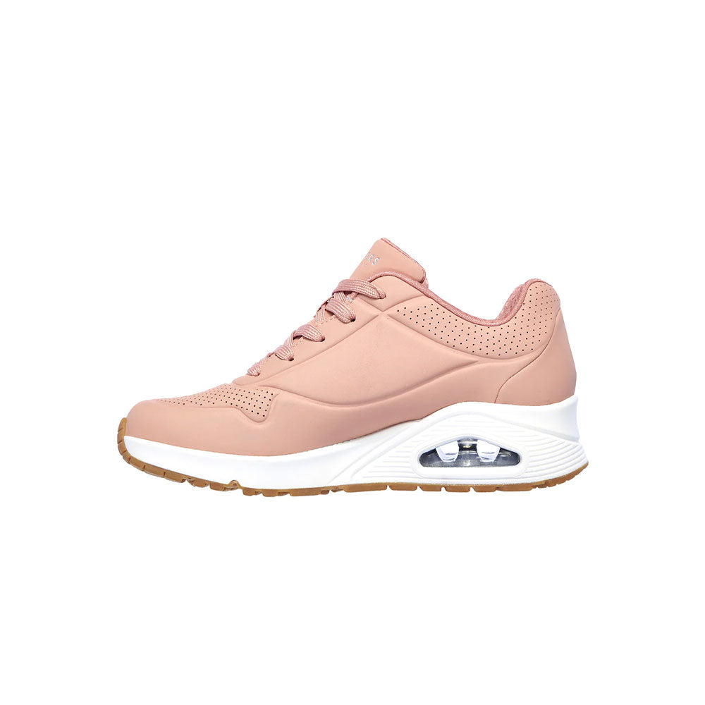 Tenis Mujer Skechers Street Uno - Stand on Air - Rosado-Blanco