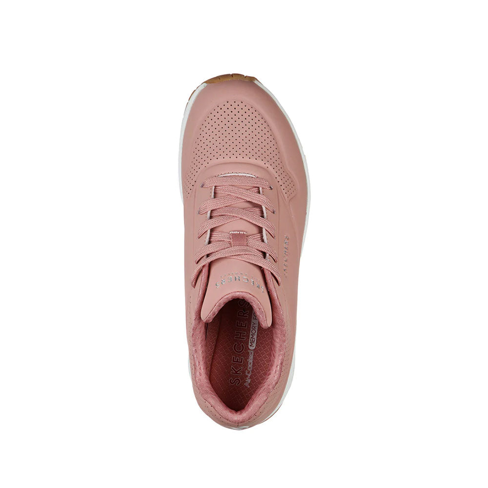 Tenis Mujer Skechers Street Uno - Stand on Air - Rosado-Blanco